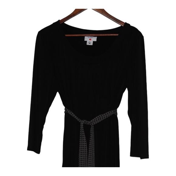 Two Hearts Maternity Dress Black Tie Around Waste‎ Size Large - Picture 2 of 6